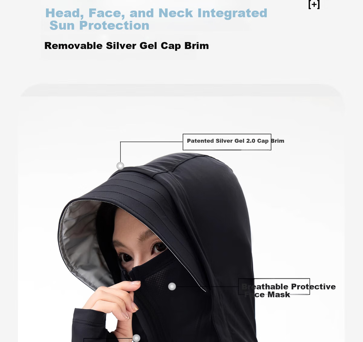 CAMEL Cold White Outdoor Sun Protection Clothing, Spring And Summer New Style, Men And Women Original Yarn Cool Feeling UPF50 Jacket Sun Protection Garment, XL 13
