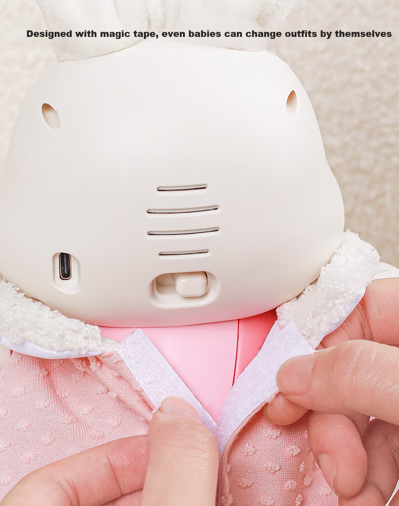 Dimoarch Electric Singing And Dancing Rabbit Toy for Babies, Educational Head-Lifting Practice Training Electric Toy for Infants And Childre 5