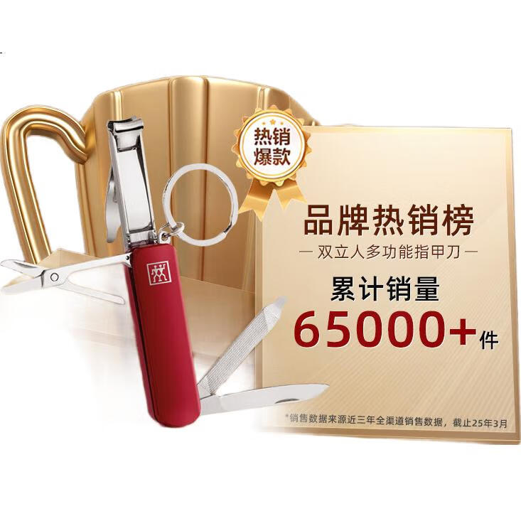 ZWILLING Многофункциональный маникюрный набор, складной нож для ногтей, мини-нож для фруктов, брелок, немецкий бренд, серебристый цвет