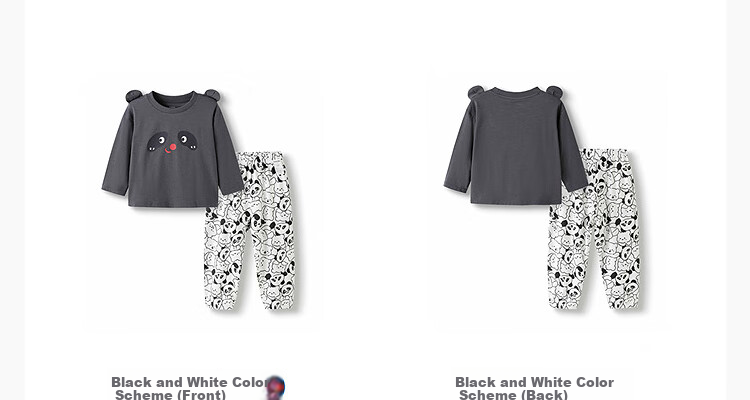 BALABALA Baby Pajama Set, Autumn Season, for Boys And Girls, Home Wear, Suitable for Going Out, Cute Design for Toddlers, 209325171201 9