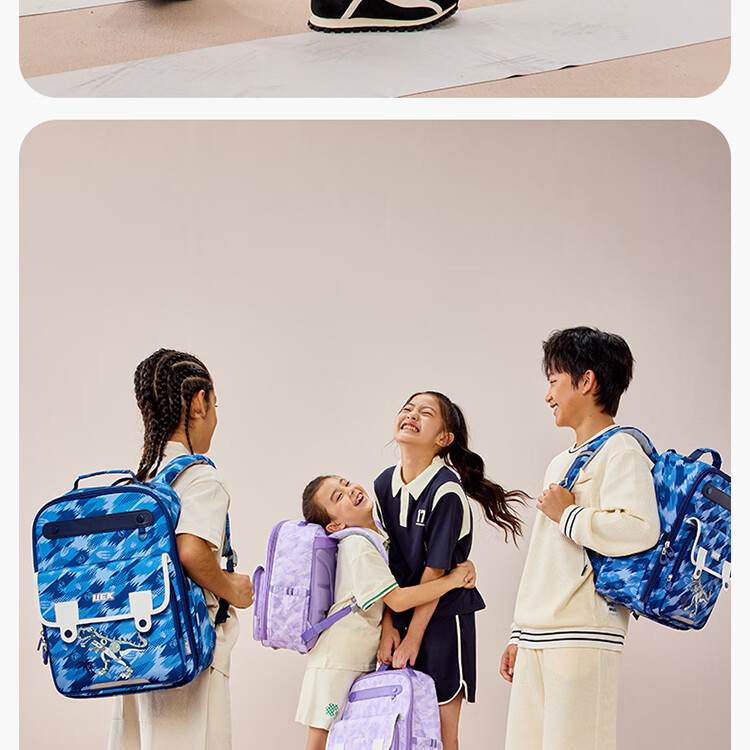 UEK Elementary School Backpack for Boys And Girls, Lightweight Spine-Protecting And Load-Reducing Children's Backpack with Large Capacity, Small Dinosaur Desig 27