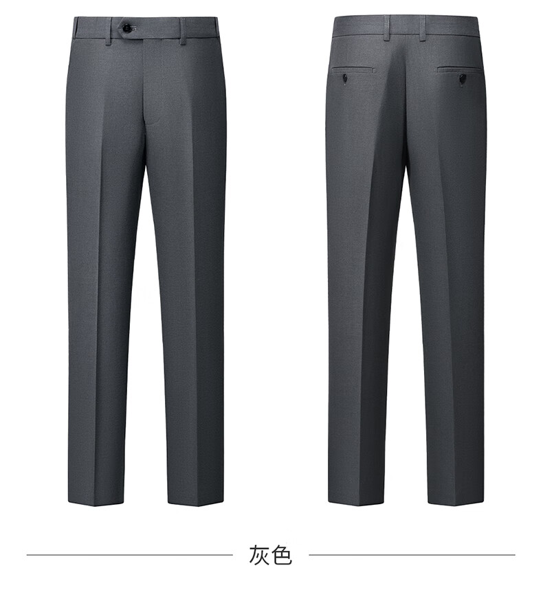 ROMON Men's Business Slim Fit Suit Set Professional Formal Groom Wedding Jacket Navy Blue 4XL 22