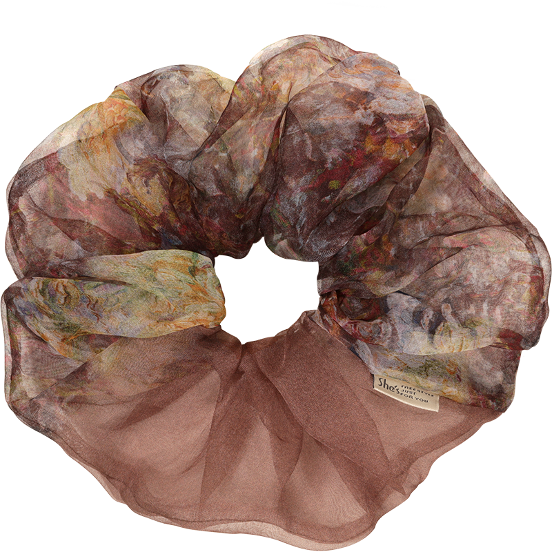 She's Lu Suo Holiday Fashion Artistic Printed Hair Tie, Ponytail Hairband, Hair Accessory, Birthday Gift