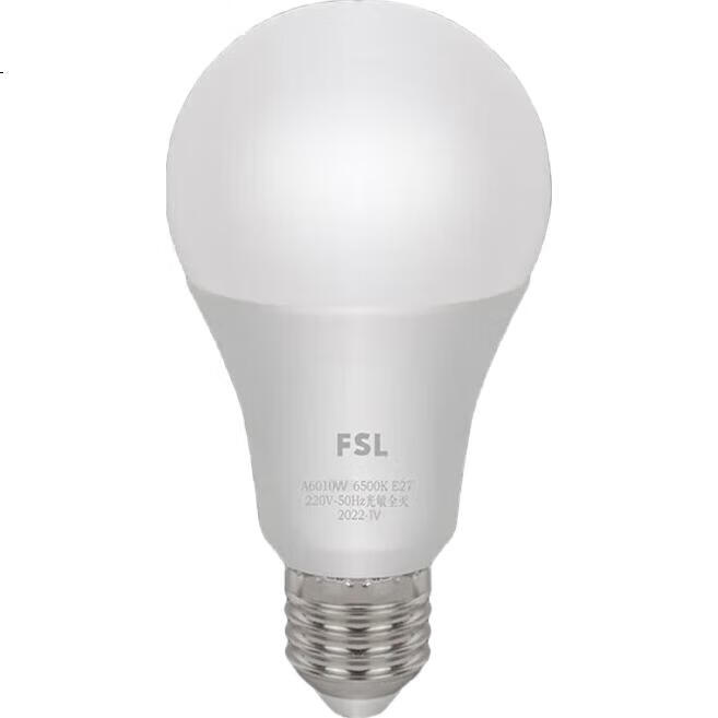 Светодиодная лампа FSL, 10 Вт, с микроволновым датчиком движения, цоколь E27, холодный белый свет 6500K