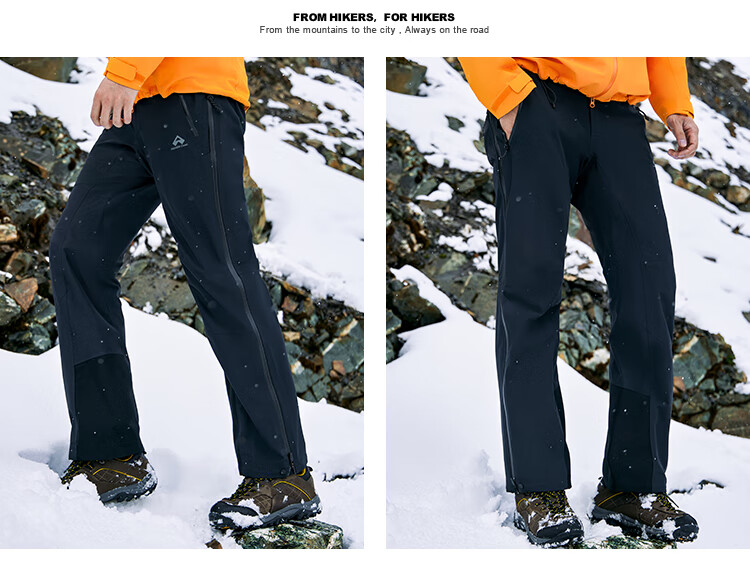 Pioneer Camp Hardshell Hiking Pants for Men, Durable Outdoor Windproof Waterproof Mountaineering Trekking Trousers with Breathable Long Pants 15