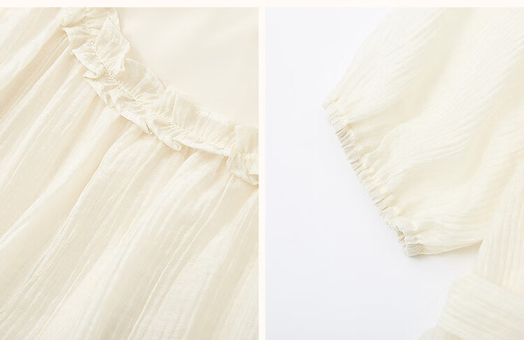 Demana [Light Oxygen Lyocell] Summer Romantic French Style Ruffle Collar Doll Dress with Detachable Belt Women's Dress 10