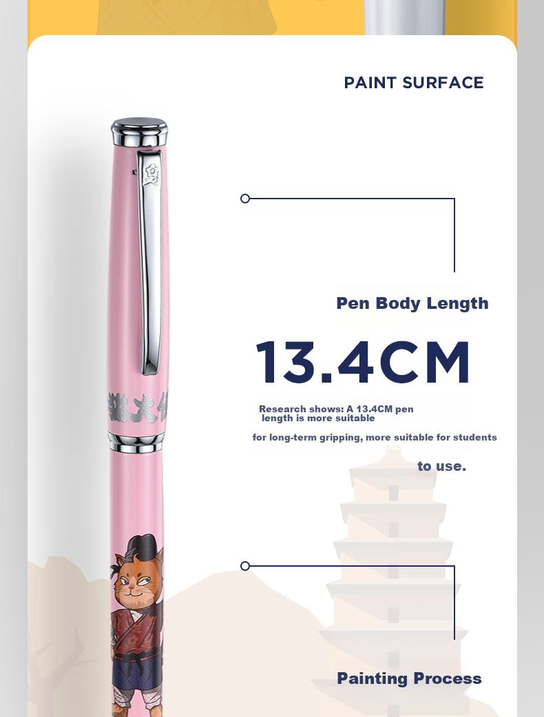 MONTAGUT [Best-Selling Product] Children's Handwriting Practice Fountain Pen, Elementary School Back-To Gift, Ink Gift Box, Dual-Use with Replaceable Ink Cartridges, Mao Daxia Series, Black, 0.5mm 12