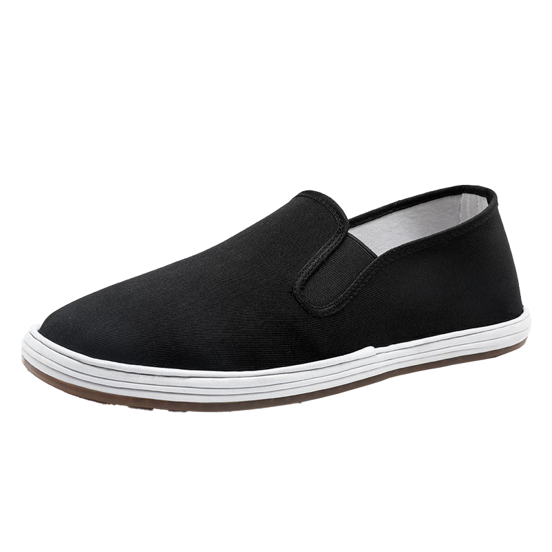 Lifeng Old Beijing Cloth Shoes Men's Genuine Handmade Thousand-Layer Mugwort Odor-Resistant Cowhide Sole Breathable Casual Shoes Black 43