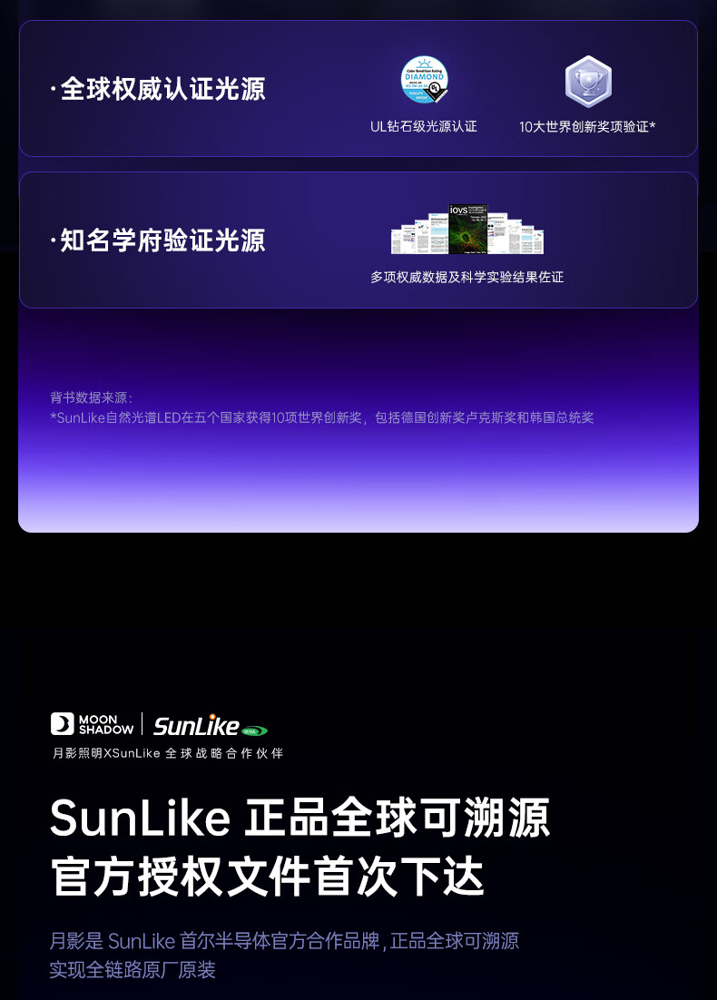 Yueying JC Series Sea Light Purple Light Large Road Lamp Eye Protection Student Study Desk Lamp JD Self-operated 150W 3