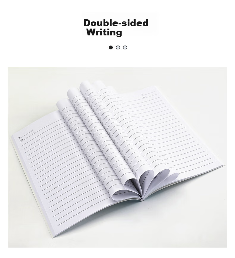 Bailiwen H-A5 Notebook A5 Thick Soft Cover Notebook with 20 Sheets And 10 Mixed Colors, Diary, Meeting Record Book, Soft Cover Exercise Book 5
