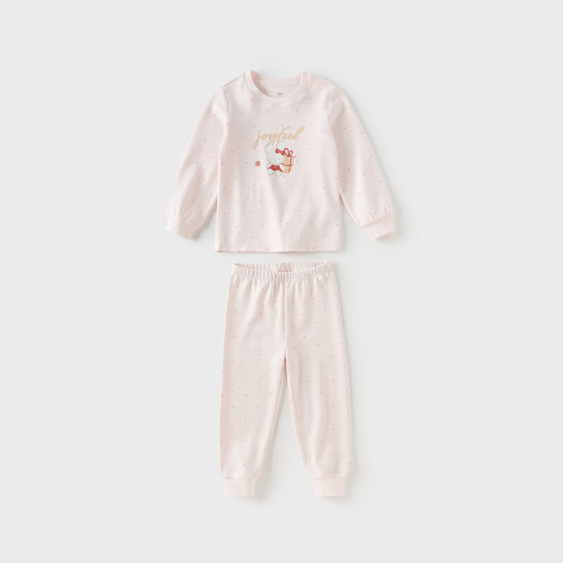 DAVE & BELLA Kids' Antibacterial and Anti-Mite Long-Sleeve Pajama Set for Girls, Autumn Wear