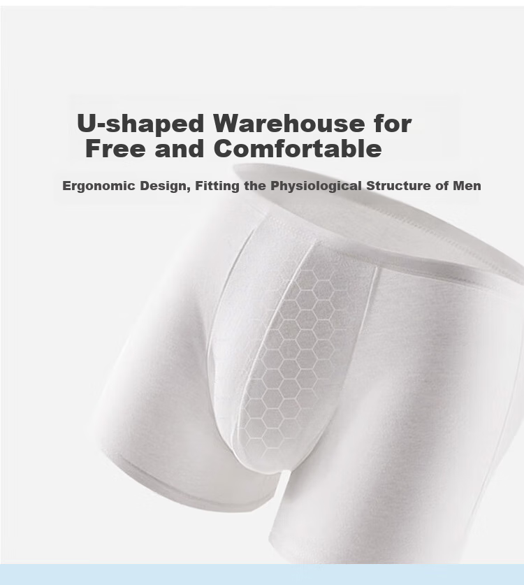 LangSha Disposable Men's Underwear, Pure Cotton Boxer Briefs, No-Wash, Sterilized, for Business Trips, Travel, And Vacations, Individually Packaged 4
