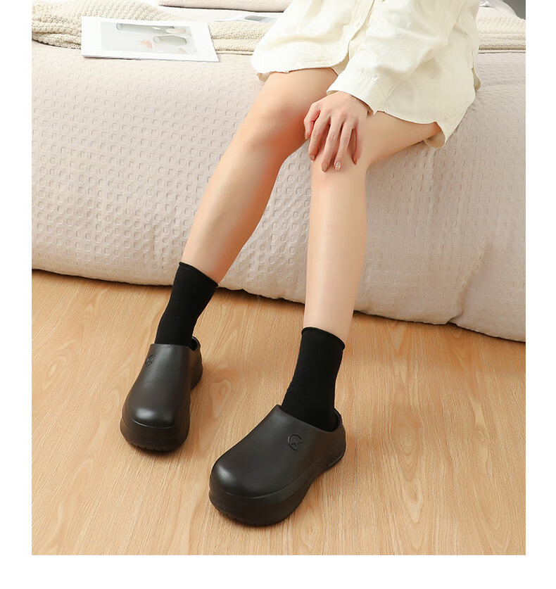 FOOTOPPO Height-Increasing Open-Toe Nurse Shoes Women's Medical Slip-On Non-Slip Surgical Clogs 14
