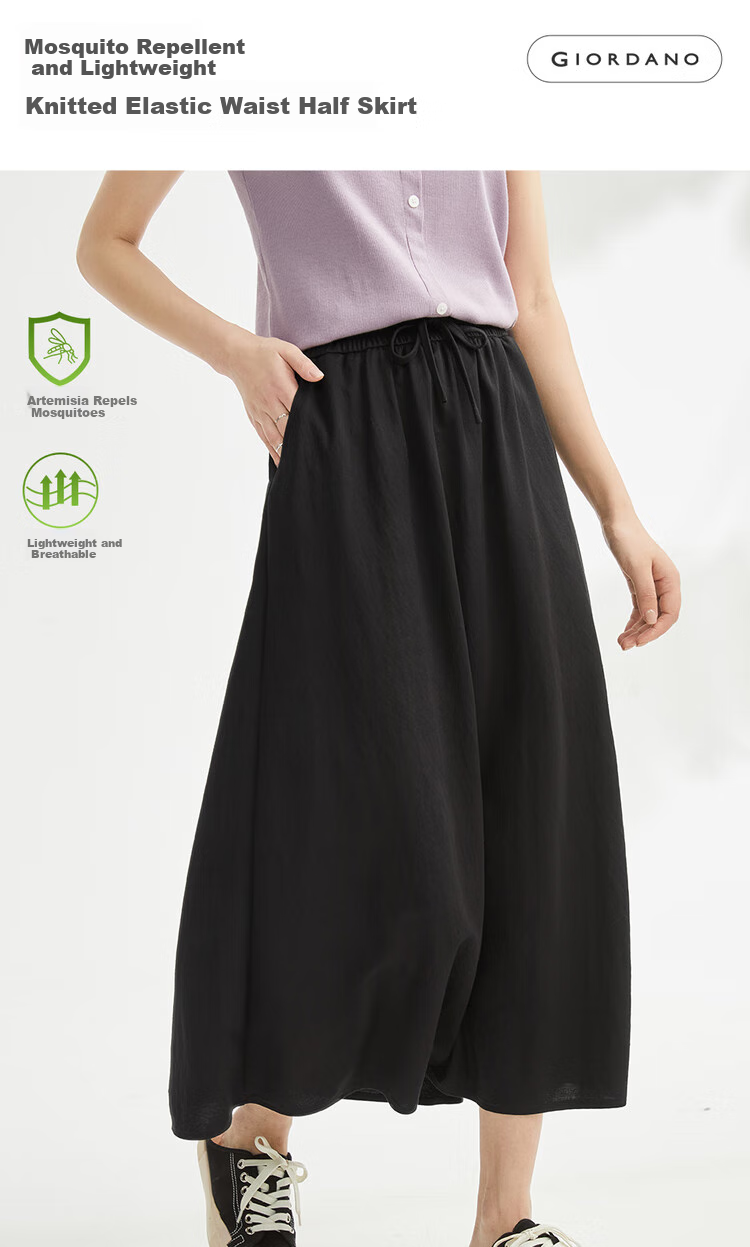 Giordano Outdoor Summer Wear, High-Tech Mosquito-Proof Drawstring Waistband Thin Skirt 05465476 3