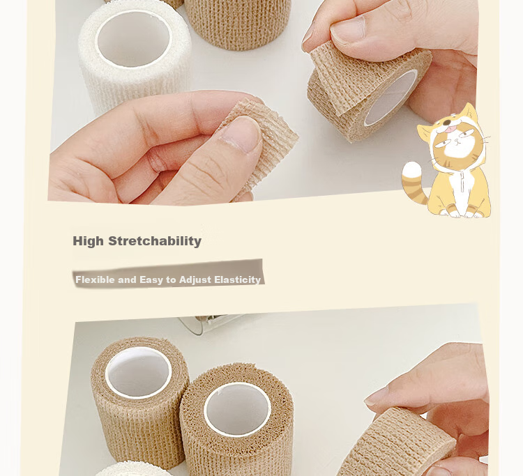 Sannianerban Simple Finger Protector Bandage Set, Student Writing Finger Wrap, Wrist Protection Sleeve, Anti-Friction Anti-Knot Self-Adhesive Wristband 7