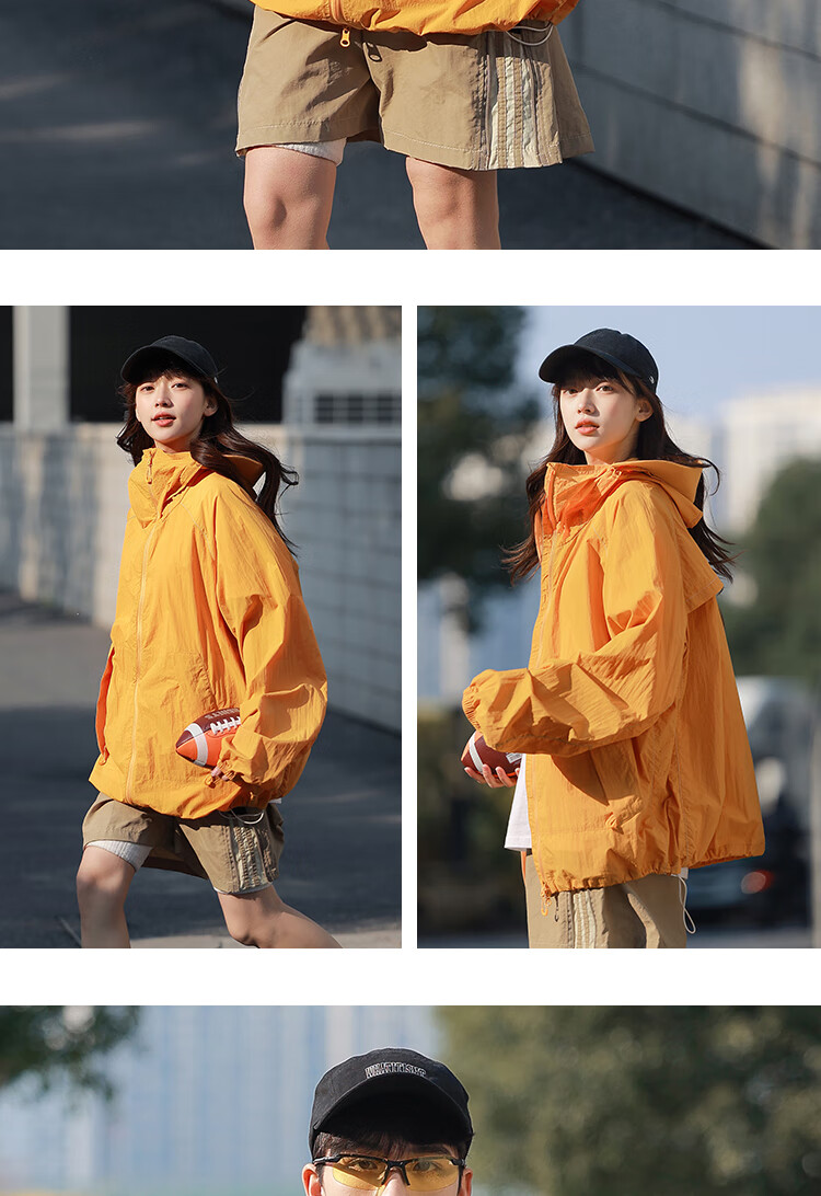 ROMON Men's Summer Lightweight Cycling Sun Protection Jacket Outdoor Waterproof Couple Coat UV Protection Khaki L 10