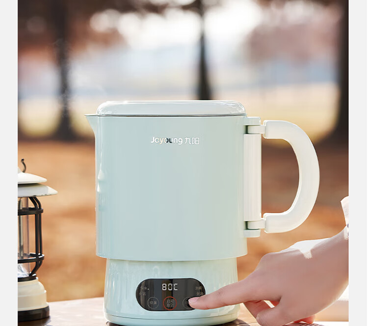 Joyoung Portable Electric Kettle, 1.2L Foldable Pot, 316L Stainless Steel Inner Pot, for Boiling Water, Hot Pot Cooking, Dormitory Use, No Glue Required, K12ED-WZ101 14
