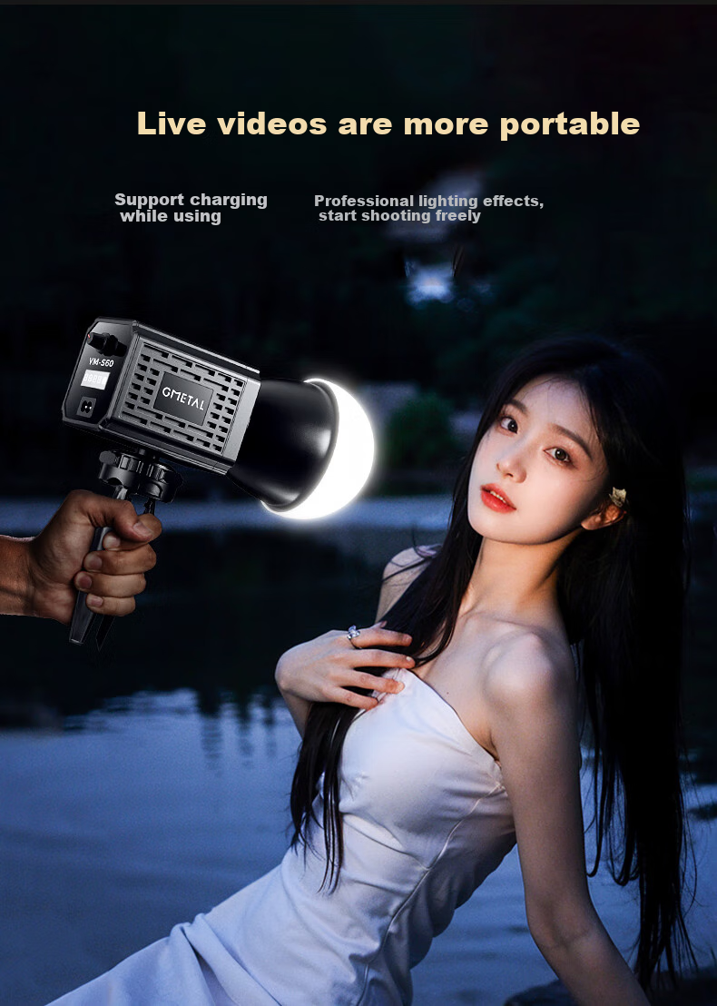 Jimantu Outdoor LED Light Rechargeable Portable Square Light for Photography, Night Scene Shooting, Live Streaming, Camping, Night Market, Street Vendors, And Lighting 12