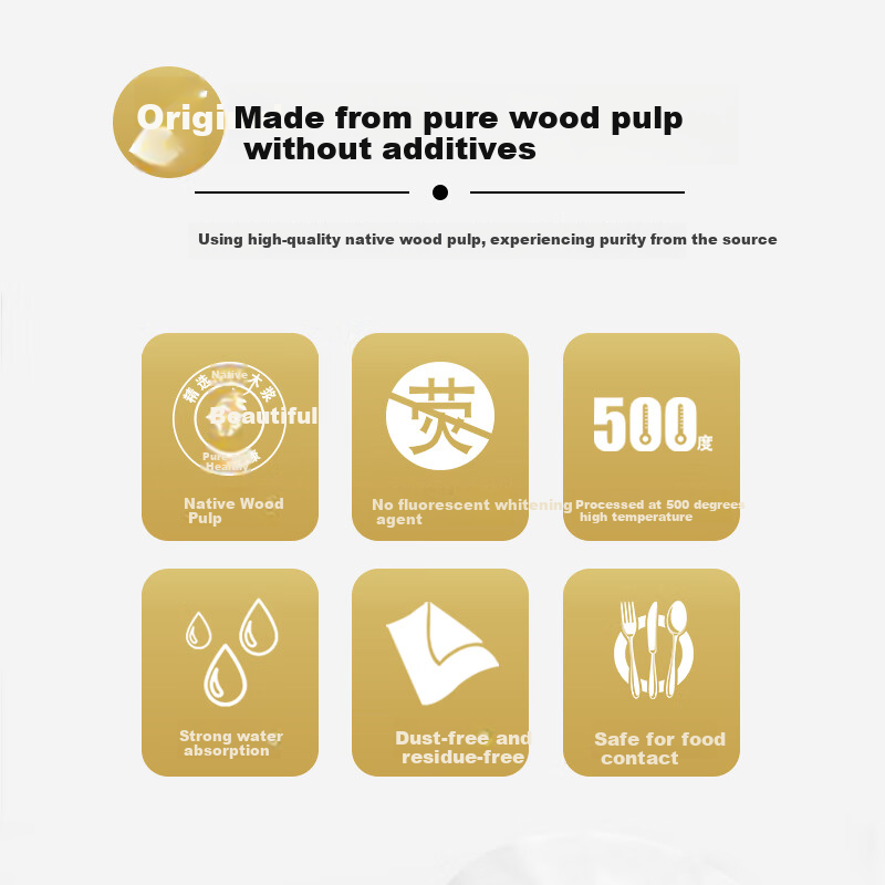 Sunelement Handkerchief Tissue, No Additives Series, Soft Pull Slim 4-Ply 10 Sheets*50 Packs, Thickened Portable Pack