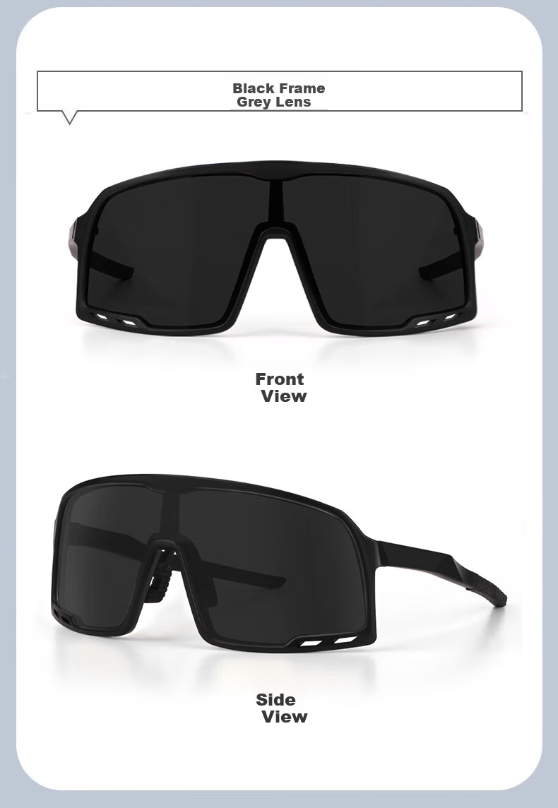 DRATRA Men's Sunglasses Outdoor Windproof Sandproof Mountain Cycling Marathon Sports Protective Large Frame Sunglasses 5
