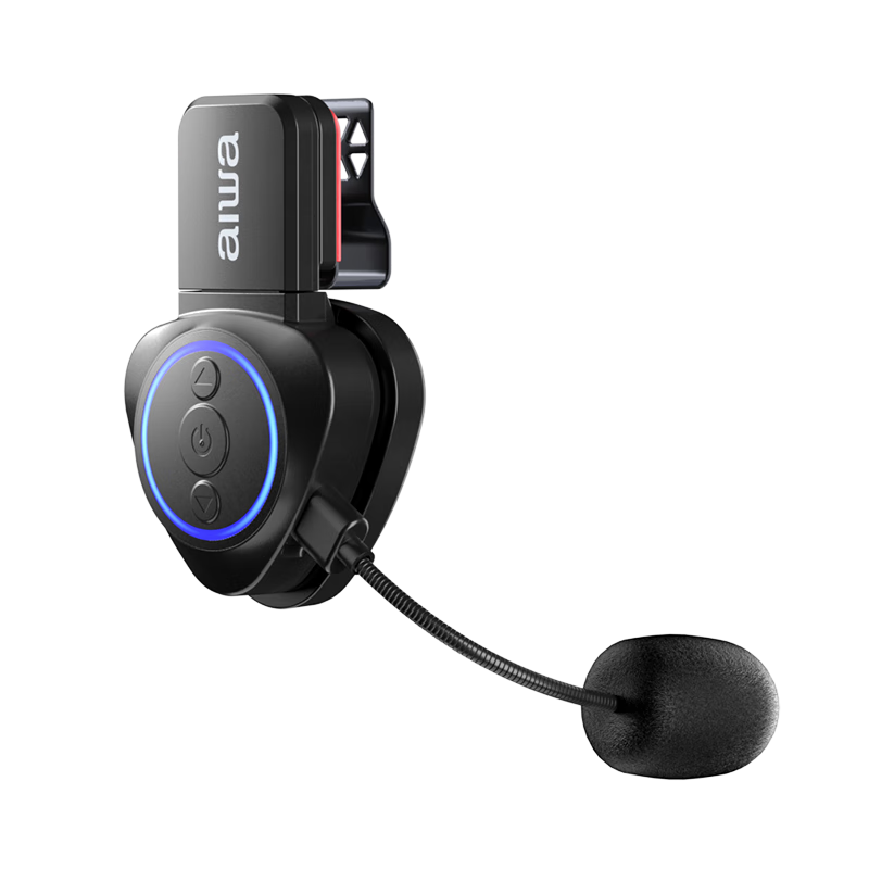 Aiwa AW50 Cycling Delivery Helmet Bluetooth Headset with External Microphone, Waterproof Long Battery Life for Meituan JD.com Ele.me Commuting Running Business Half Helmet Specialized Electric Bike Single
