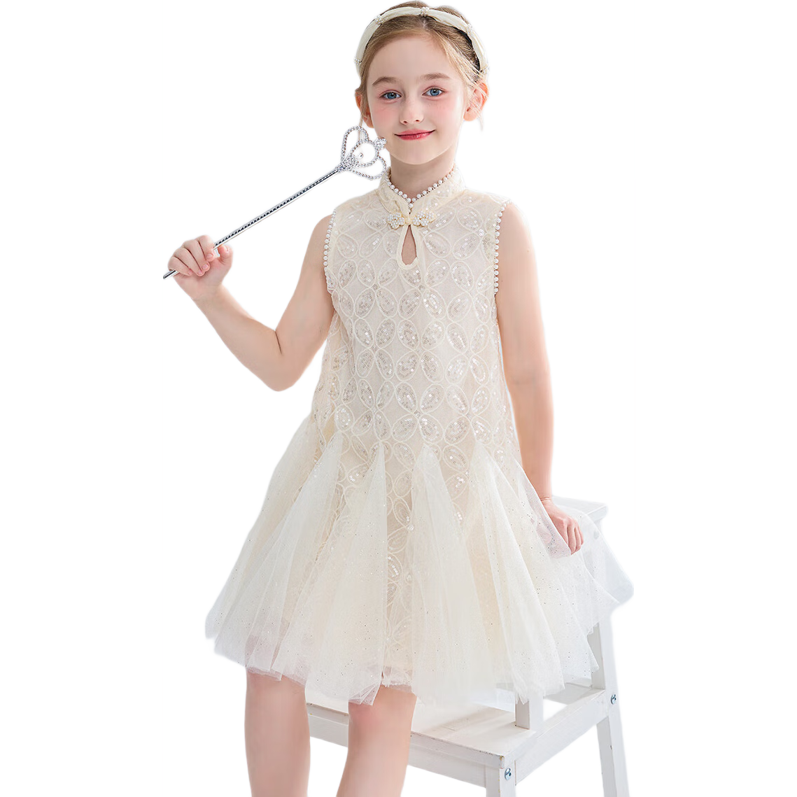 Disney Elsa Princess Dress, Girls' One-Piece Dress, Summer Clothing for Girls, New Style for Summer 2026, Fashionable Children's Clothes, Kids' Outfit