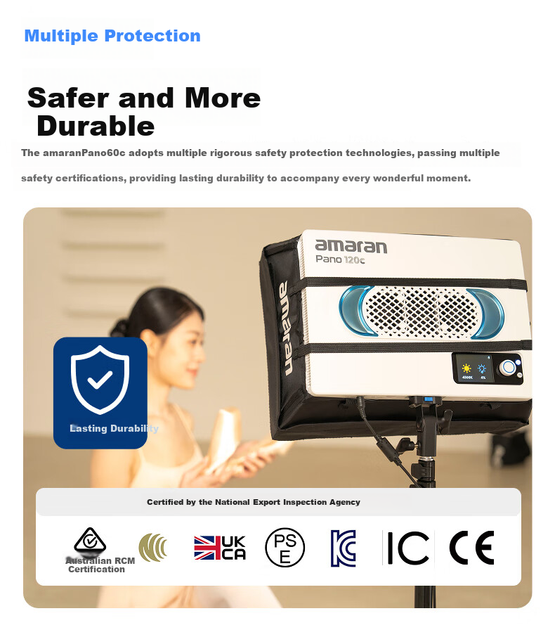Aputure Pano 60c, Live Streaming Fill Light, Photography Light, 60W Outdoor Portable Handheld Full-Color Panel Light 9