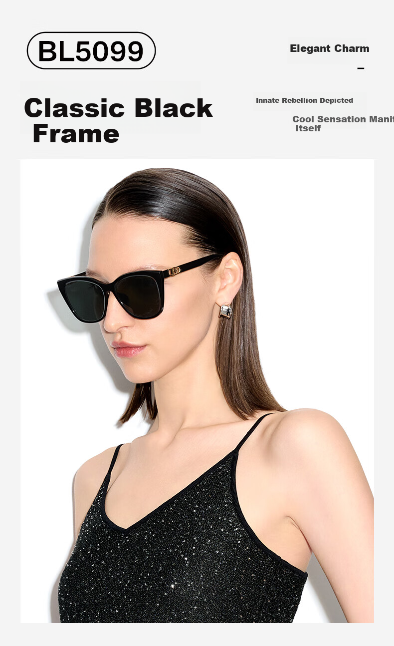 BOLON Sunglasses for Men And Women, Polarized Versatile UV Protection Retro Cat-Eye Sunglasses BL5099 C90 2