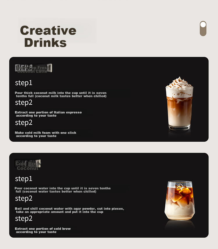 Dr.coffee M02 Home Coffee Machine, Fully Automatic, Compact, All-In Grinding And Brewing, Hot And Cold Dual Extraction, One-Button Fresh Cold Brew, Smart Control with Large Screen, Self-Cleaning Whole Chai 19