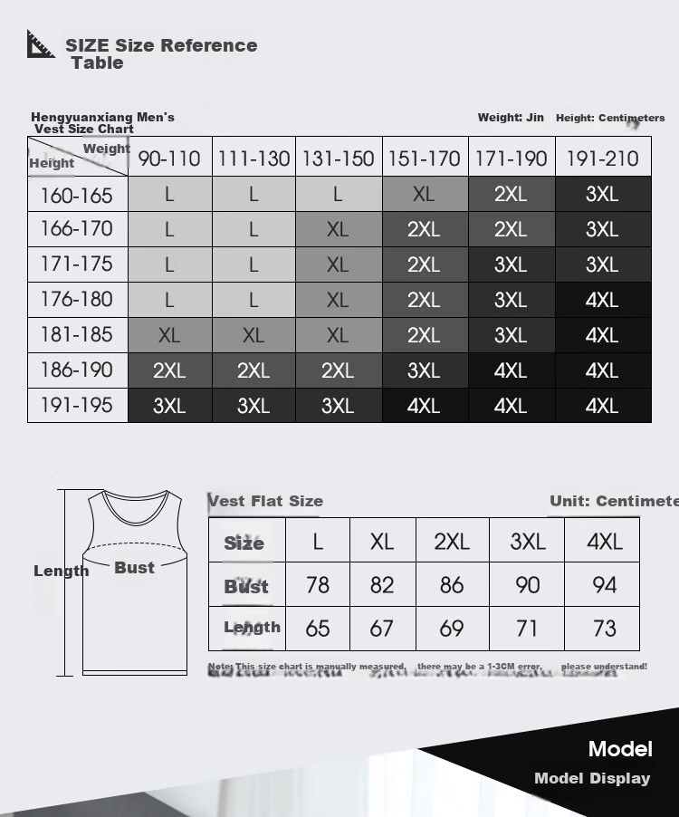 Hengyuanxiang Men's Cotton Casual Sports Slim-Fit Sleeveless Undershirt, 2-Pack, Black + Gray 9