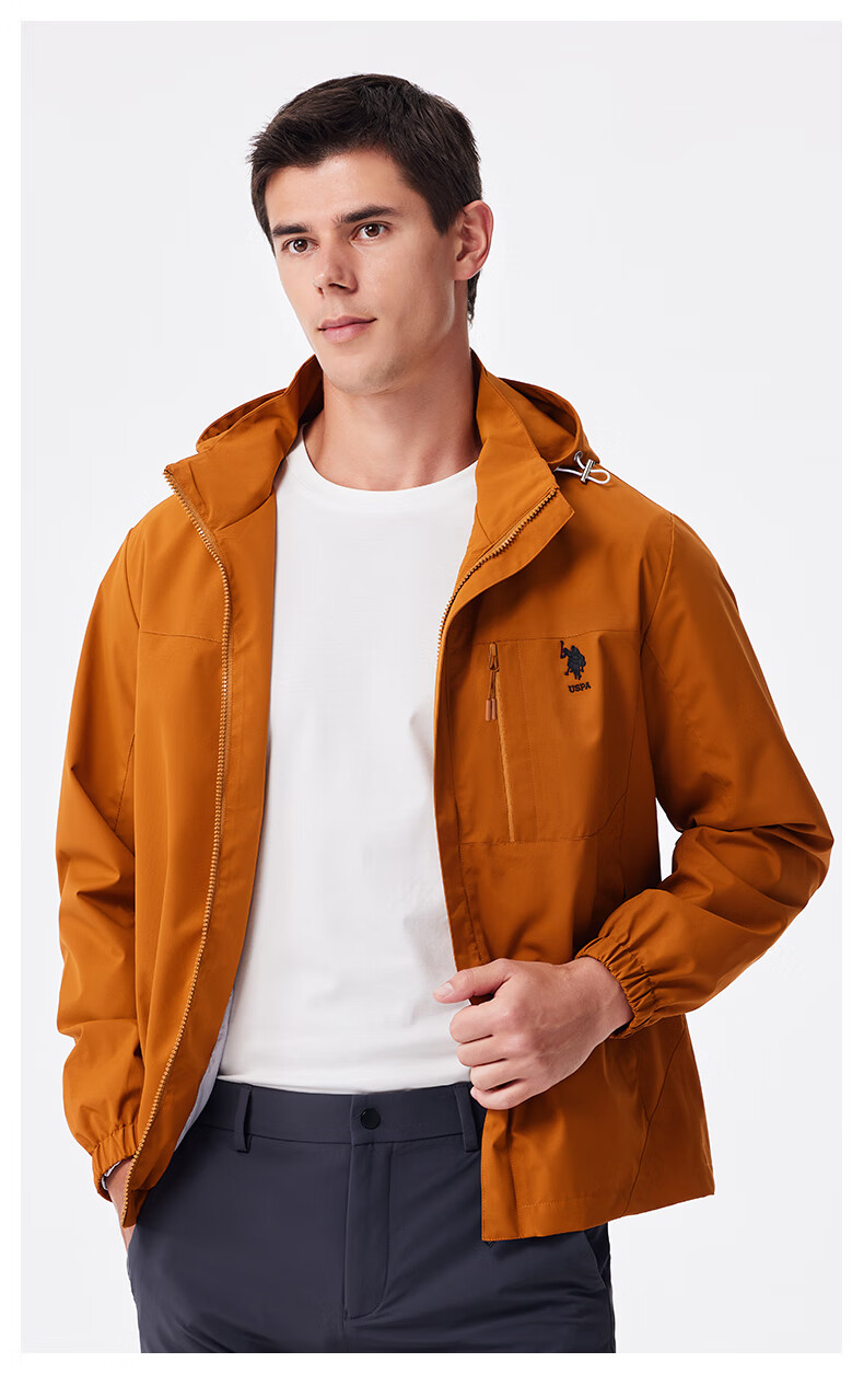 U.S. POLO ASSN. Men's Jacket, Spring And Autumn Business Hooded Jacket, Casual Workwear Loose-Fitting Commuter Outerwear for Me 7