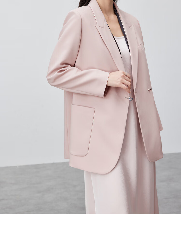 Sentubila Casual Commuter Blazer for Women, Spring And Autumn Loose Fit Jacket with High-End Style, Black, Size L 8