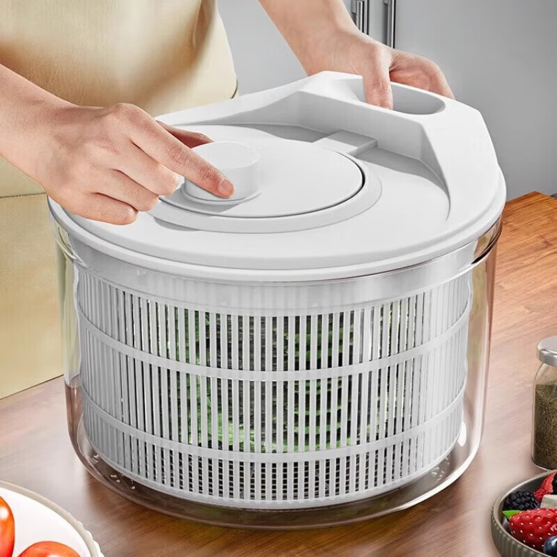 MUYA Vegetable Dehydrator, Home Fruit Salad Spinner, Vegetable Basket, Kitchen Manual Spinner, Vegetable Washing And Draining Tool