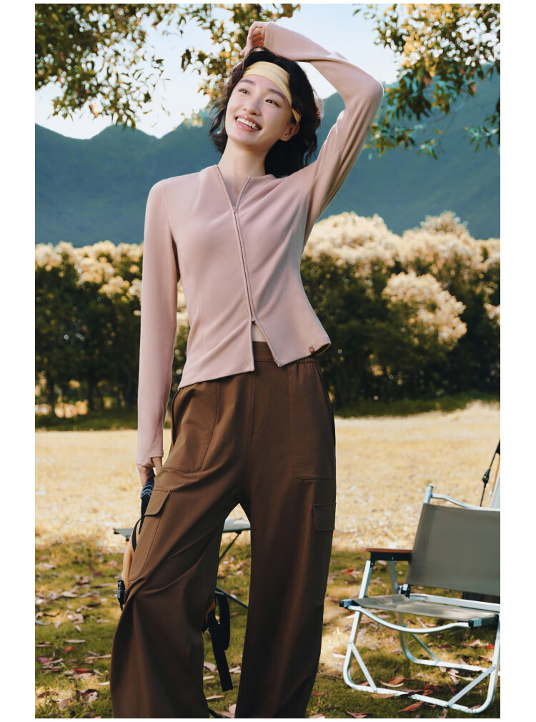 Beneunder Fleece Double Zipper Top for Women, Slim Fit, Elastic Long Sleeve, Skin-Friendly Inner Layer Base Shirt PM007 15