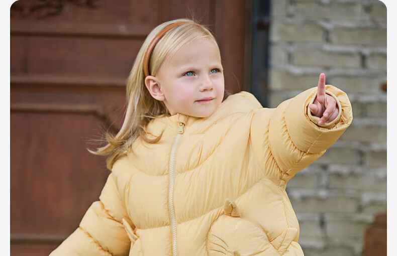 DAVE & BELLA Girls Waterproof Down Jacket Children's New Year Winter Coat Baby Year Outfit Mall Version 3