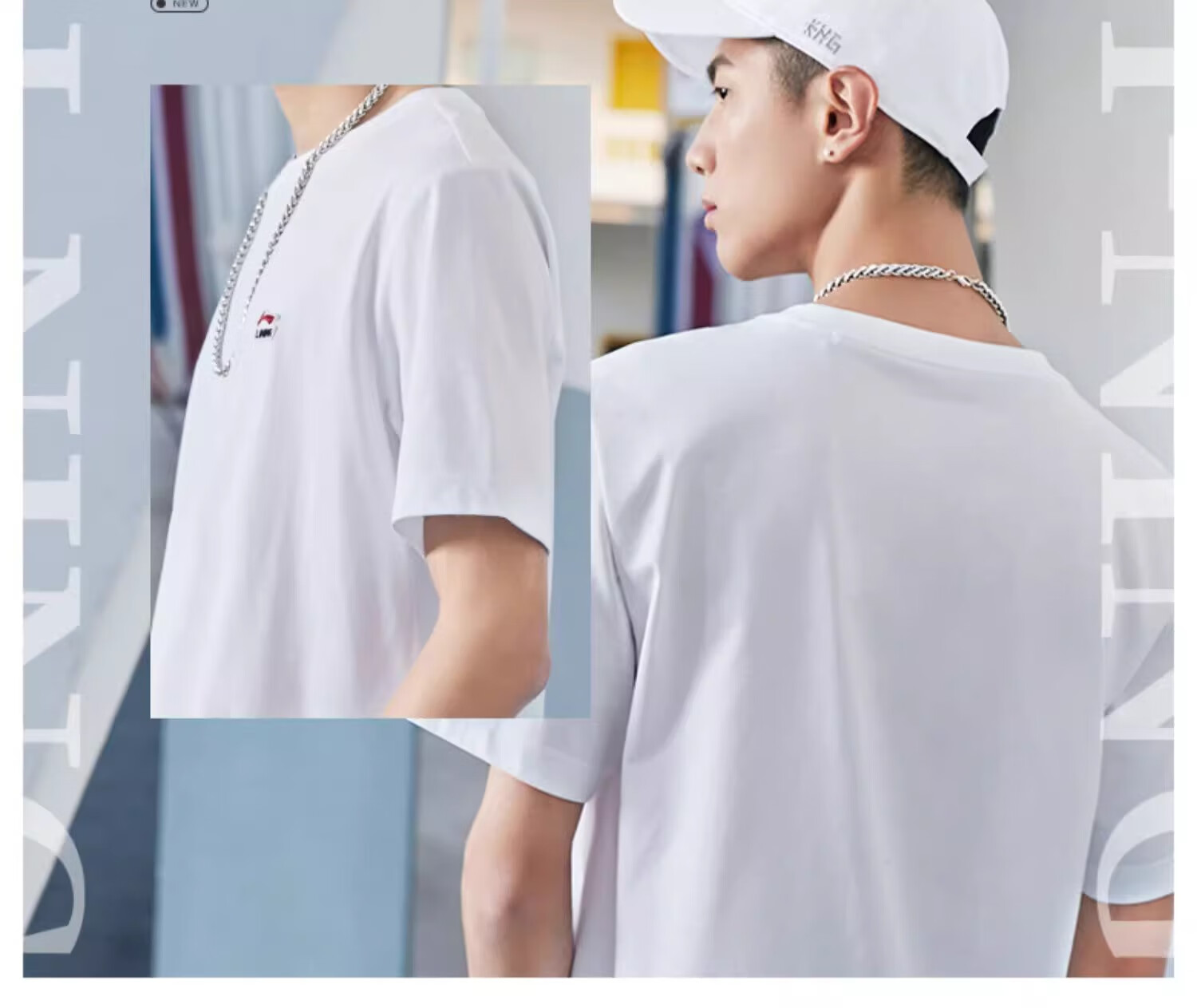LI-NING Men's Summer Comfortable Lightweight Breathable Crew Neck Casual Fashion Versatile Sports T-Shirt 5