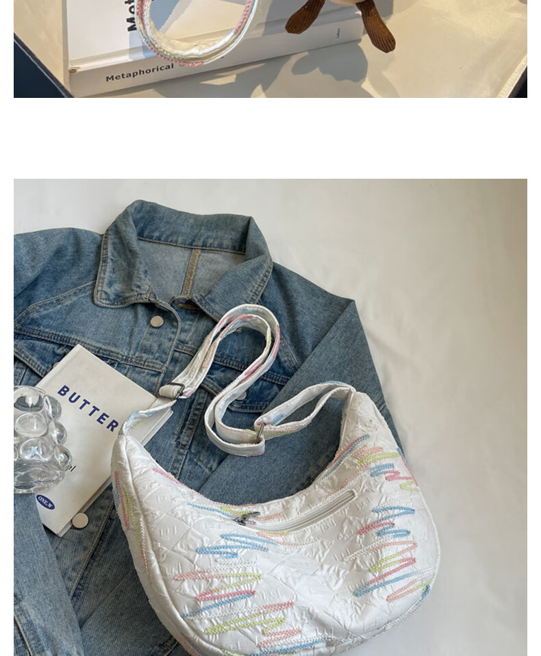 Aiqinghai Handbag, Women's Crossbody Bag, Dumpling Bag, Canvas Bag, Commuter Brand, Birthday And Mother's Day Gift, Practical Present for Mom 16