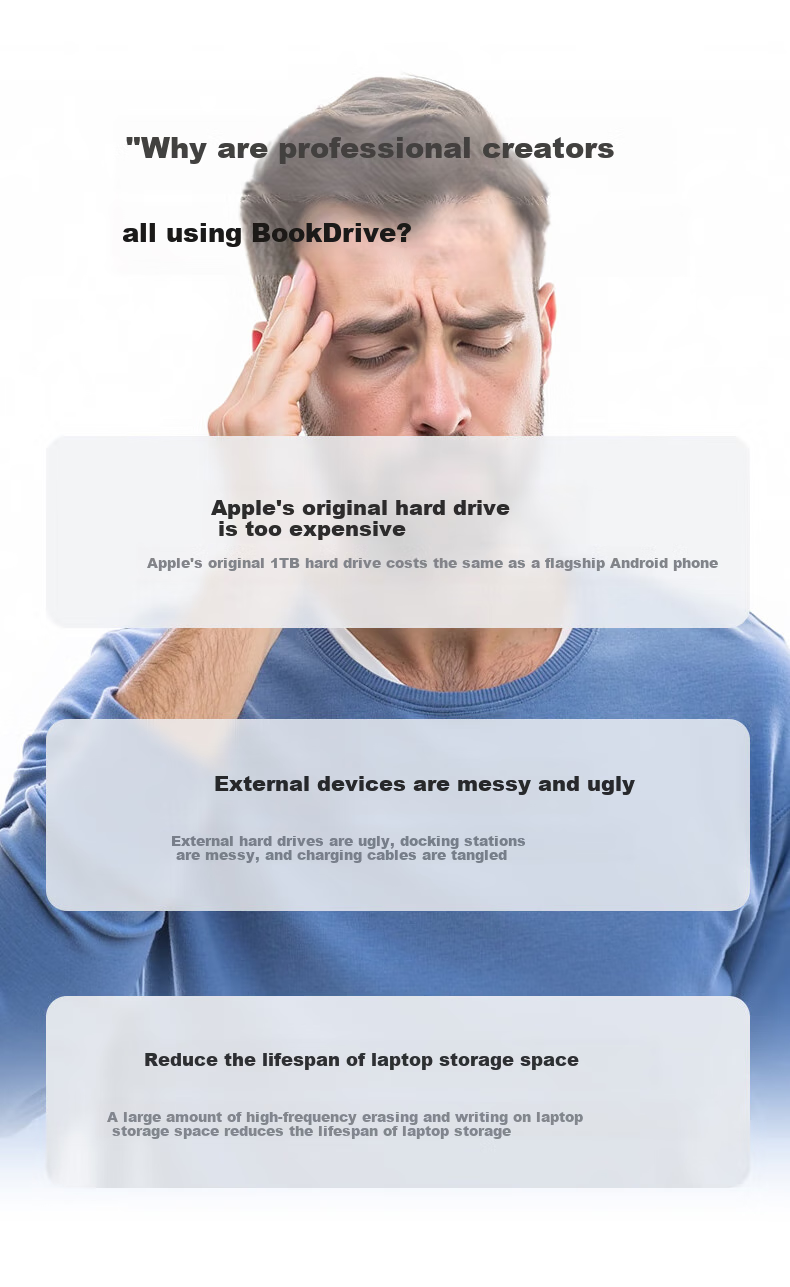 ORICO 1TB Magnetic Portable SSD BookDrive Compatible with MacBook Pro, IPhone 16 Pro Max, Apple Phone Direct Connection 1050MB/s P10 3