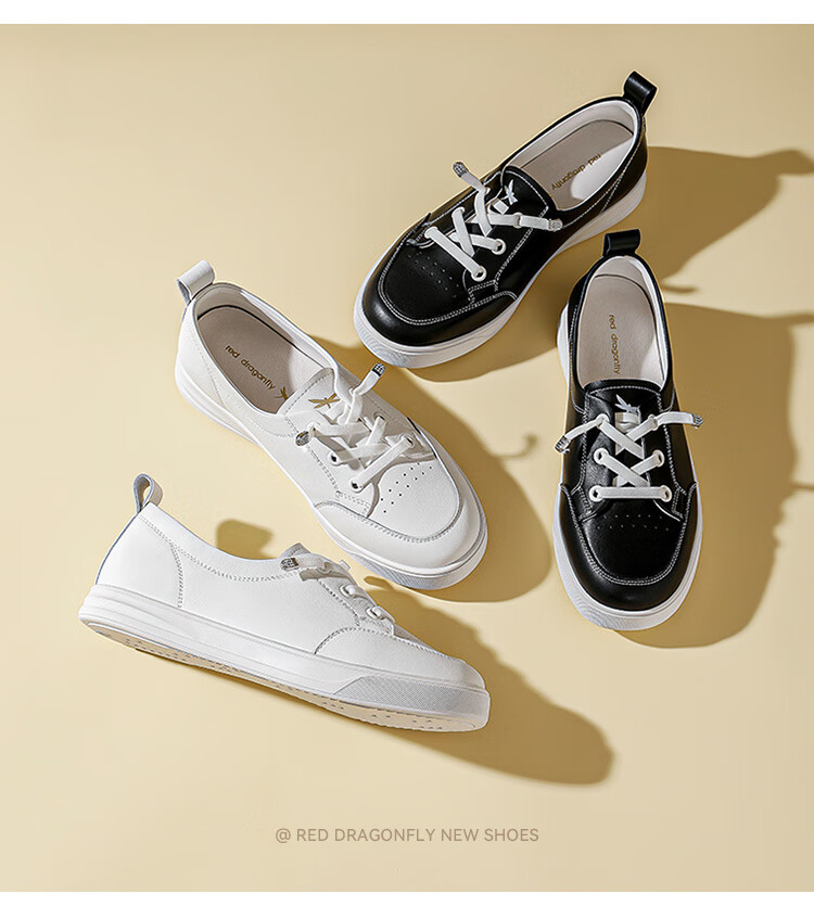 RED DRAGONFLY Women's Commuter Casual White Slip-On Flat Shoes EPB35200 Black Size 36 10