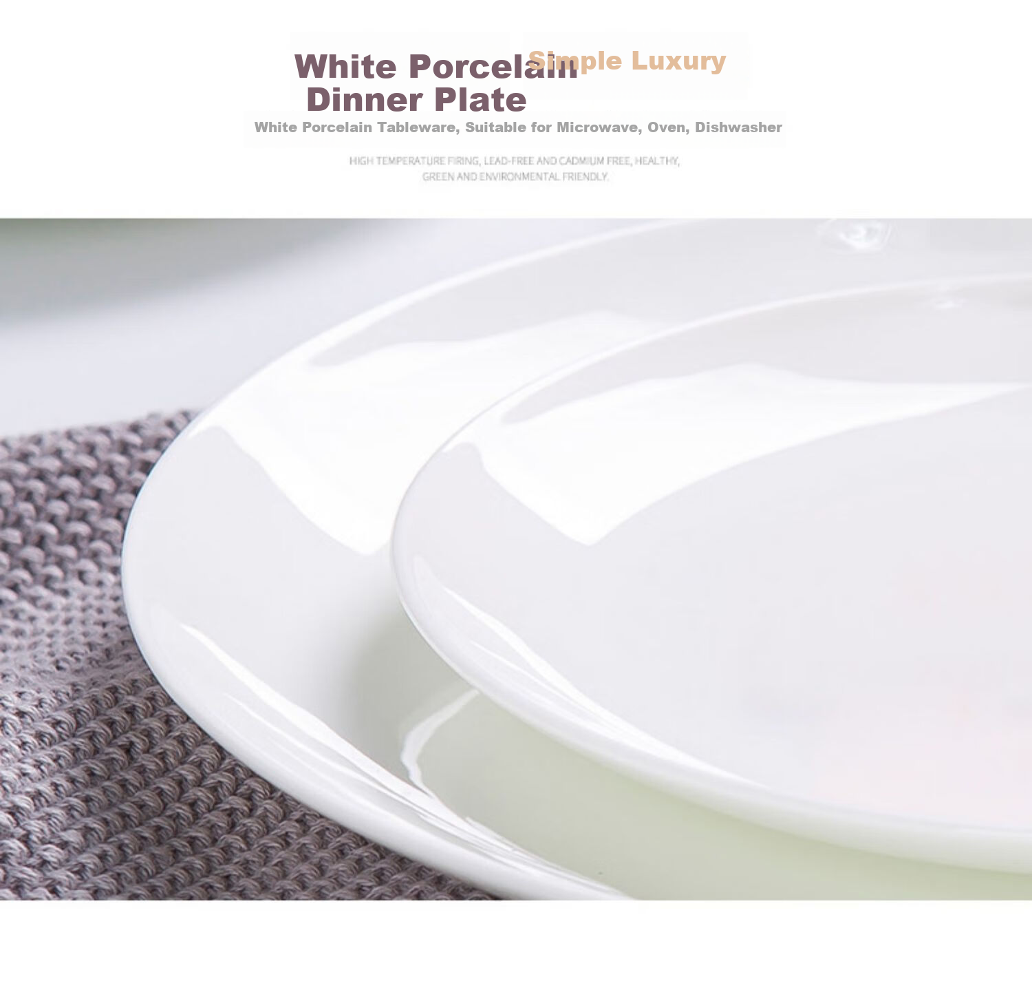 Wanxiang Pure White Underglaze Ceramic Plates And Dishes Set of 6, Round Home Dining Plates, Simple Western-Style Plates, Approximately 8 Inches, Shallow Plates, Six Pieces 5