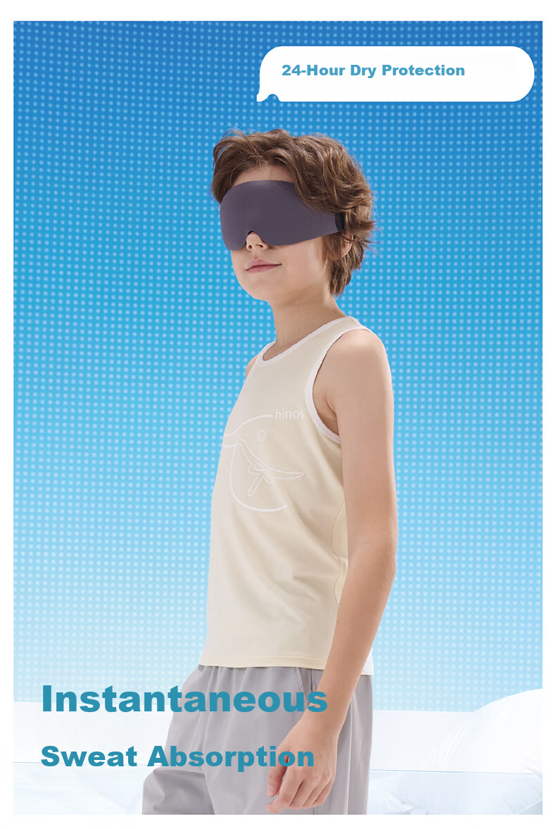 Hinos Children's Sleeveless Quick-Dry 5th Generation Fabric, Sweat-Wicking Loungewear Top, Moisture-Wicking, 110 Coconut Milk White 6