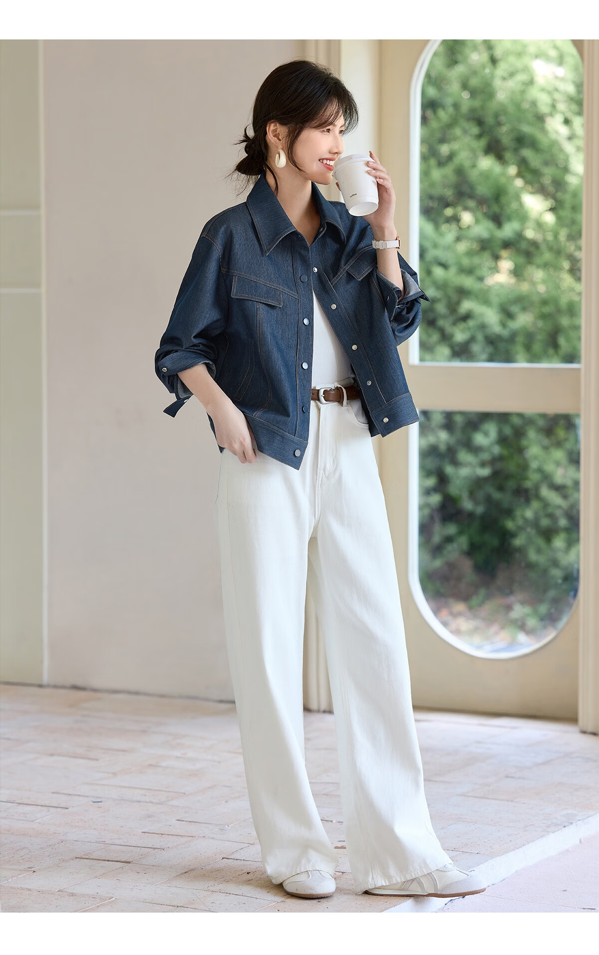 She Enjoy Vintage Denim Jacket Women Commuter Versatile Short Cardigan T53D040 7