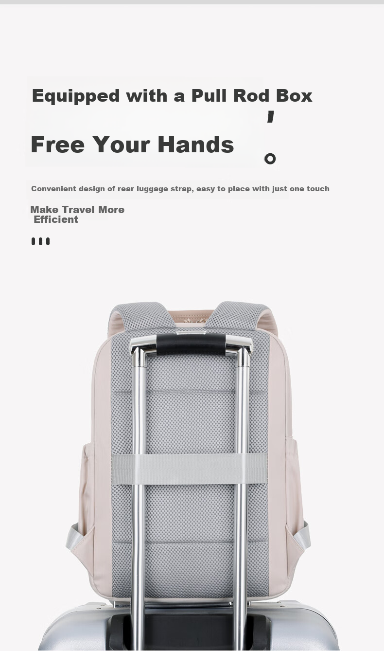 BRINCH Laptop Backpack for Women, Business Travel 15/16 Inch Large Capacity Laptop Bag for Work Trips 8