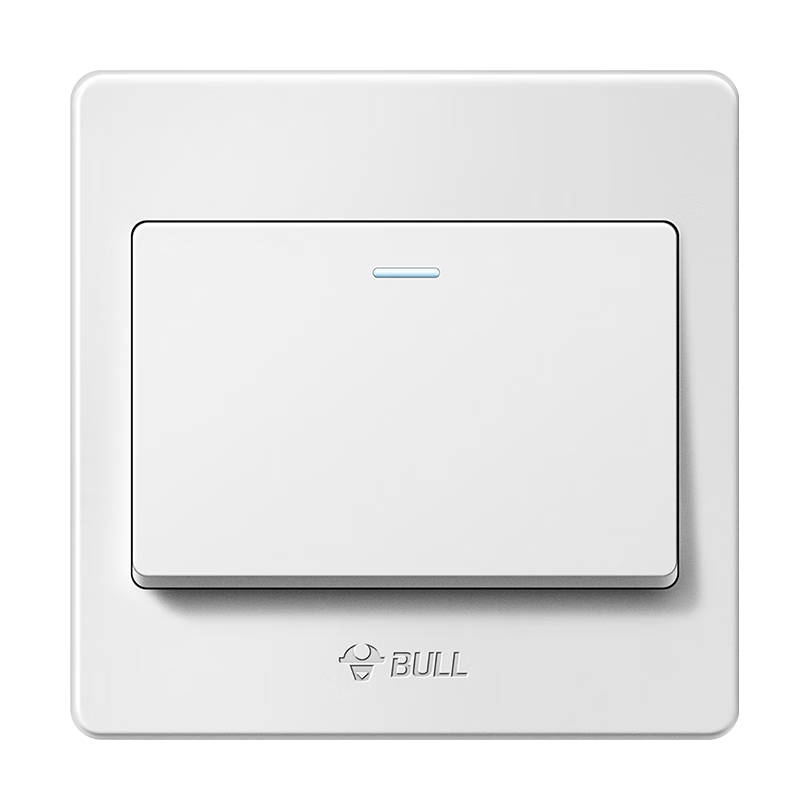 BULL Wall Switch, G07 Series, Single Pole Three-Way Switch, 86-Type Panel G07K134Y, Ivory White, Concealed Installatio