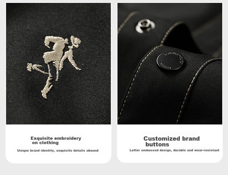 DANCING WOLVES Fashion Stitching Trendy Lapel Casual Jacket Men 001 Black 190 5