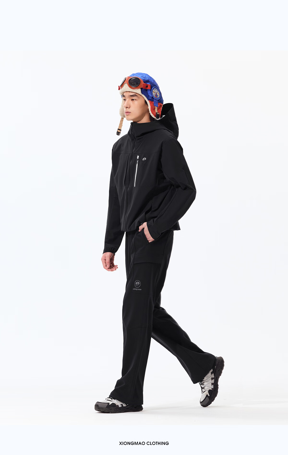 Panda Camel Series Softshell Pants Unisex Water-Repellent Durable Hiking Straight-Leg Trousers Autumn 9227, M 5