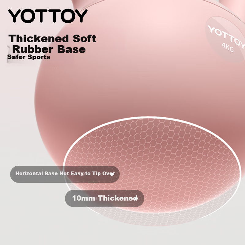 Yottoy Hip-Lifting Soft Kettlebell for Women, Squat And Strength Training Home Fitness Equipment 5kg - Enchanting Pink