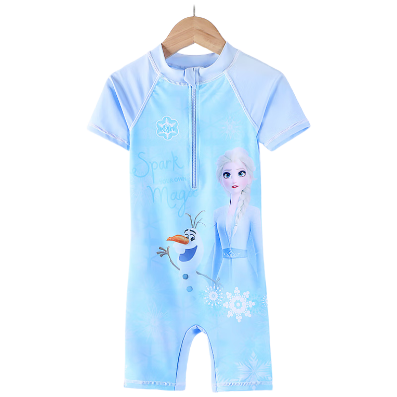 Disney Elsa Princess Girls' One-Piece Swimsuit Children's Swimwear Baby Girl Stylish Swimming Costume