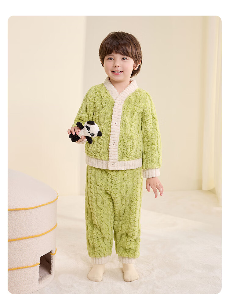 Balabala BalaOne Kids Homewear Set Boys Girls 2025 Winter Coral Fleece Warm 208425171206 3