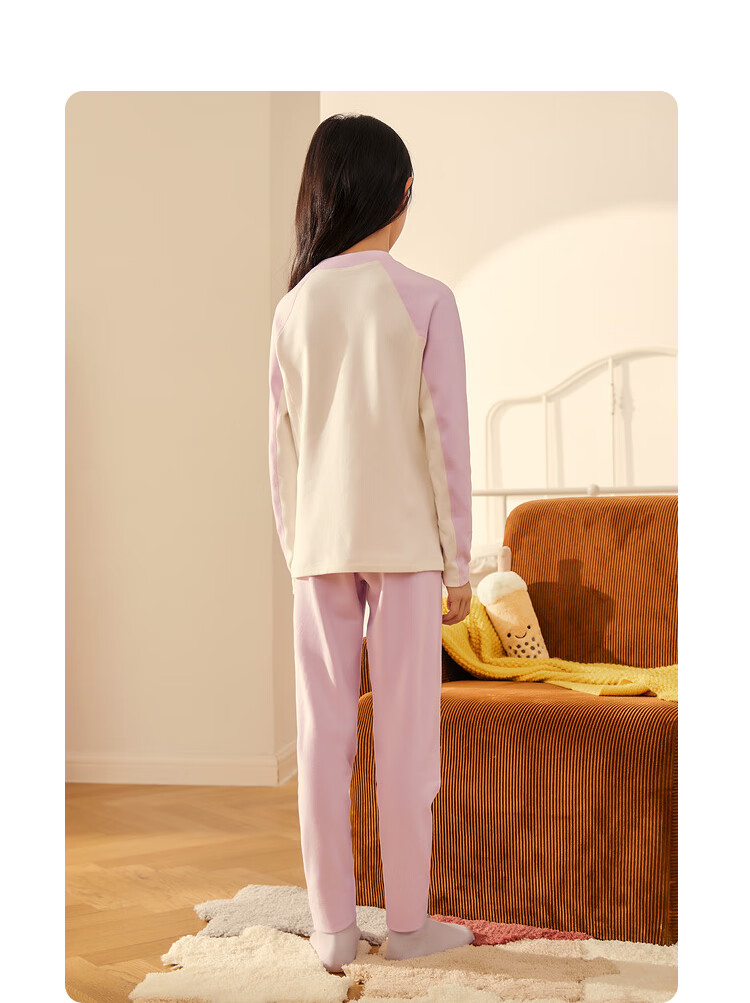 Balabala Thermal Underwear Set Thickened Autumn Winter Comfortable Girls Autumn Clothes and Pants Warm Ginger Heating Pajamas 208424169008 10